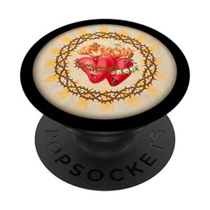 catholic pop socket - sacred heart religious popsockets popgrip: swappable grip for phones & tablets