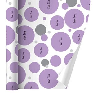 graphics & more personalized custom purple lavender background any occasion 1 line sprinkle font gift wrap wrapping paper roll