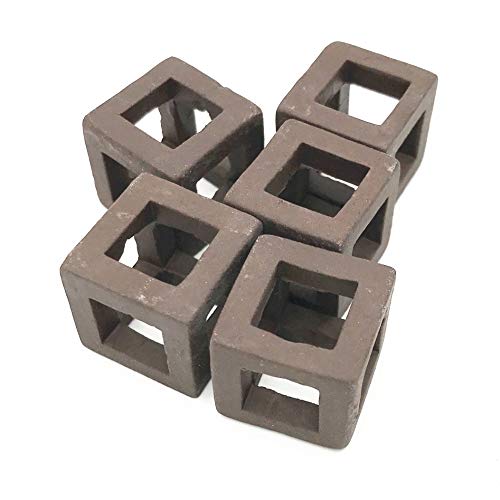 XMHF Ceramic Aquarium Small Fish Shrimp Crayfish Breeding Cube Block Shelter 5 Pcs