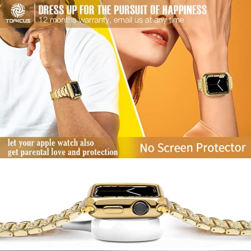 top4cus 40mm Cover Environmental Soft Flexible TPU Anti-Scratch Lightweight Protective 40mm Iwatch Case Compatible with Apple Watch Series 7 Series 6/SE/5/4 Series 3/2/1 - Gold