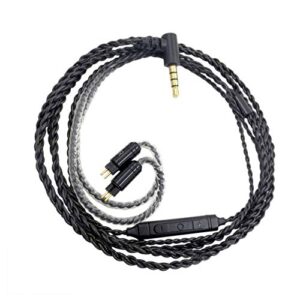 meijunter headpones cable replacement extention cord 2 pin 0.78mm for westone w4r um3x kz zs10 1964 - upgrade stereo audio wire with remote control and mic function