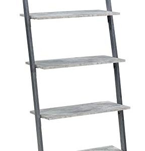 Convenience Concepts Graystone 4 Tier Ladder Bookcase / shelf, Faux Birch / Slate Gray Frame