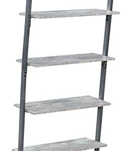 Convenience Concepts Graystone 4 Tier Ladder Bookcase / shelf, Faux Birch / Slate Gray Frame