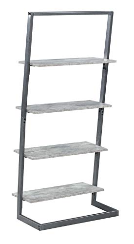 Convenience Concepts Graystone 4 Tier Ladder Bookcase / shelf, Faux Birch / Slate Gray Frame