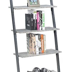 Convenience Concepts Graystone 4 Tier Ladder Bookcase / shelf, Faux Birch / Slate Gray Frame