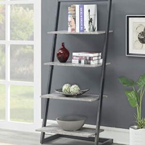 Convenience Concepts Graystone 4 Tier Ladder Bookcase / shelf, Faux Birch / Slate Gray Frame