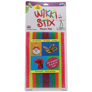 wikki stix wkx804bn neon colors pak, 48 stix per pack, 6 packs
