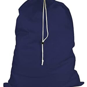 Pack of 12 bags - Nylon Laundry Bags, SIZE: 30" x 40", for Heavy Duty Use, Commercial, Laundromats and Household Storage, Machine Washable, Made in the USA (color: Navy)