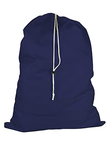 Pack of 12 bags - Nylon Laundry Bags, SIZE: 30" x 40", for Heavy Duty Use, Commercial, Laundromats and Household Storage, Machine Washable, Made in the USA (color: Navy)