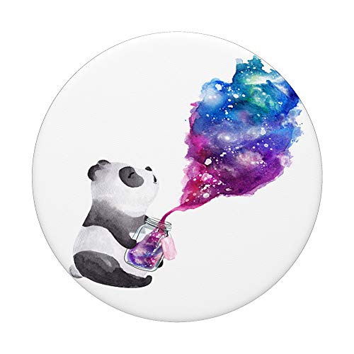 Cute Panda Water Color Space Galaxy Animal Lover PopSockets PopGrip: Swappable Grip for Phones & Tablets