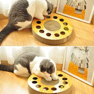 MIAOXSEN Cat Toy with Sturdy Scratching Pads and 2 Jingly Balls for All Ages of Cats