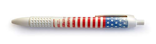 Patriotic Themed Ballpoint Pens with Grip - 6 Pack (Made in USA)