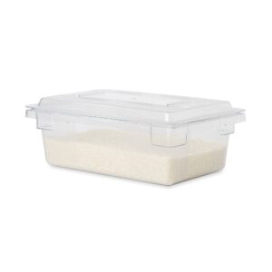 Rubbermaid Commercial Products 1815321 Food/Tote Box Storage Container with Lid, Plastic, Clear (Container and Lid)