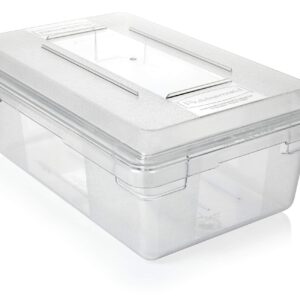 Rubbermaid Commercial Products 1815321 Food/Tote Box Storage Container with Lid, Plastic, Clear (Container and Lid)