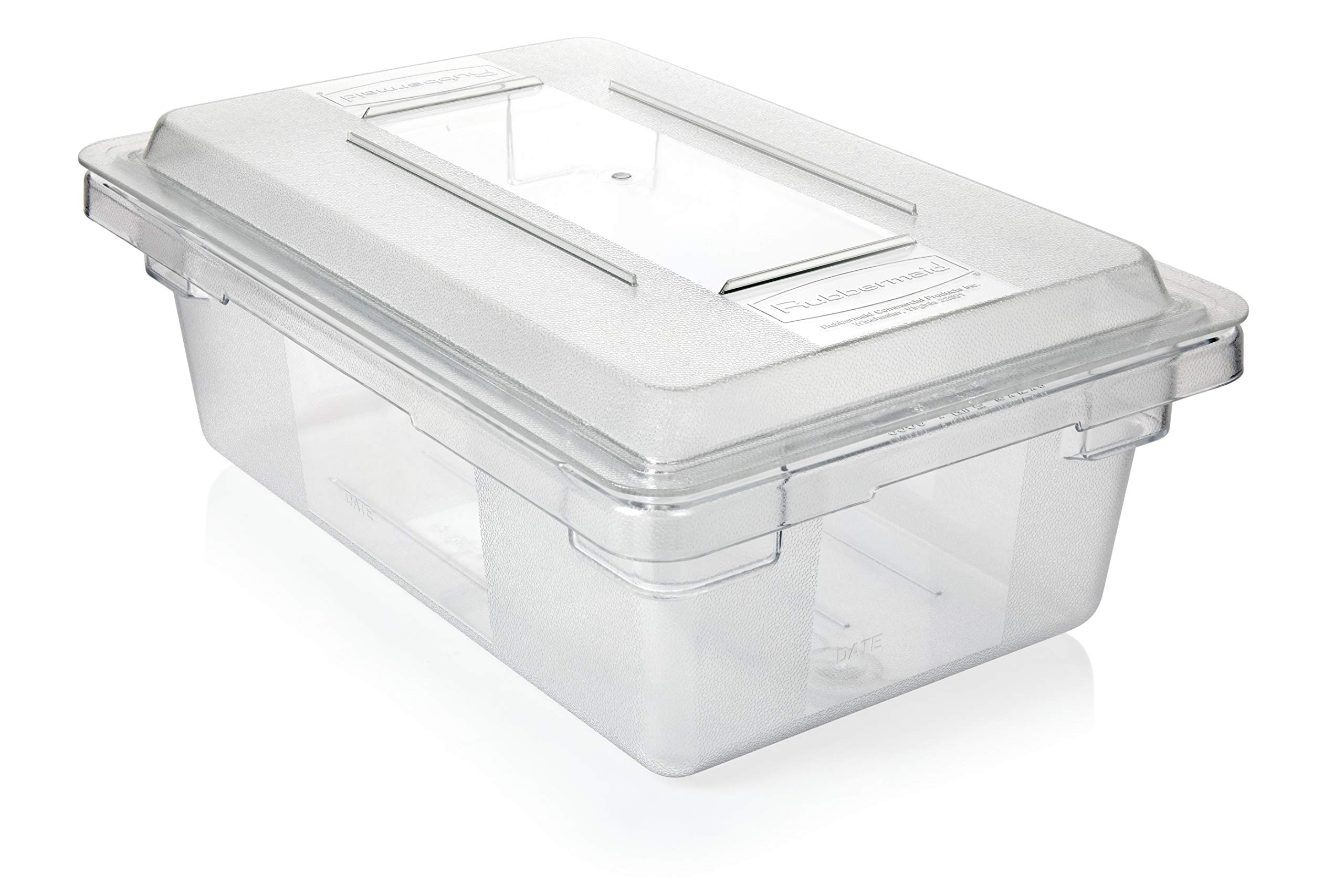 Rubbermaid Commercial Products 1815321 Food/Tote Box Storage Container with Lid, Plastic, Clear (Container and Lid)