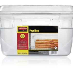 Rubbermaid Commercial Products 1815321 Food/Tote Box Storage Container with Lid, Plastic, Clear (Container and Lid)