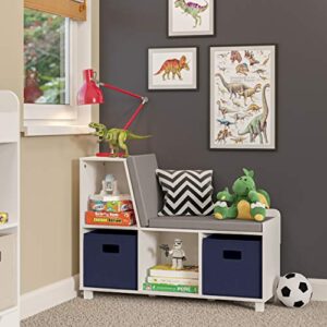 RiverRidge Book Nook Collection Kids Cubbies Storage Bench, White