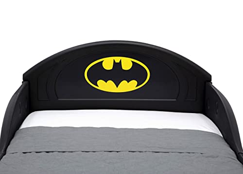 DC Comics Batman Batmobile Car Deluxe Toddler Bed with Attached Guardrails