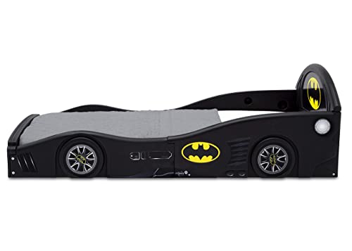 DC Comics Batman Batmobile Car Deluxe Toddler Bed with Attached Guardrails