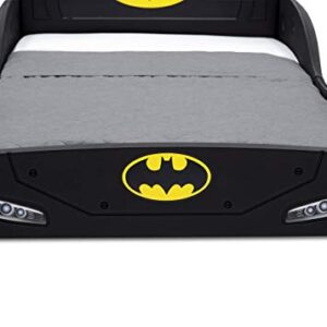 DC Comics Batman Batmobile Car Deluxe Toddler Bed with Attached Guardrails