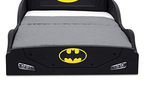 DC Comics Batman Batmobile Car Deluxe Toddler Bed with Attached Guardrails