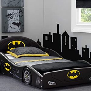 DC Comics Batman Batmobile Car Deluxe Toddler Bed with Attached Guardrails