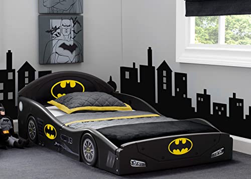 DC Comics Batman Batmobile Car Deluxe Toddler Bed with Attached Guardrails