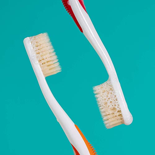 MOUTHWATCHERS Dr Plotkas Extra Soft Flossing Toothbrush, 2 Manual Soft Toothbrushes for Adults + 2 Folding Travel Toothbrushes, Good for Sensitive Teeth and Gums, 4 Pack - Colors Vary