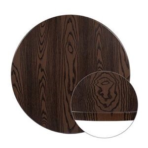 Flash Furniture Glenbrook 36" Round Rustic Wood PVC Table Top