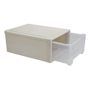 Easymanie 17.5 Quart Stacking Storage Drawer, 4 Pack Plastic Chest of Drawer