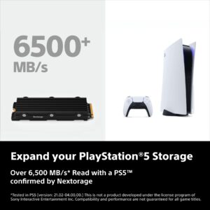 Nextorage Japan 2TB Internal SSD Work with Playstation 5 and PC M.2 2280 with Heatsink PCIe Gen4.0 NVMe NEM-PA2TB/N SYM Maximum Transfer Rate Read: 7300MB/s, Write: 6900MB/s Solid State Drive