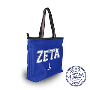 BBGREEK Zeta Phi Beta Paraphernalia - Market Tote or Shoulder Bag - Letters - Sorority Gifts for Women - Official Vendor