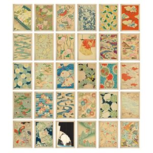 vintage art postcards set of 30 post card of japanese artist korin furuya art sea variety pack famous painting scenery,4 x 6 inches