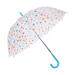 amazon basics clear round bubble umbrella, 34.5 inch, stars