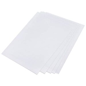 meccanixity self-sealing laminating pouches lamination film clear sheet, 180x129x0.26mm for photo, paper, menu, pack of 5