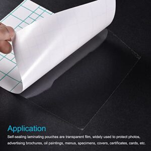 MECCANIXITY Self-Sealing Laminating Pouches Lamination Film Clear Sheet, 180x129x0.26mm for Photo, Paper, Menu, Pack of 5