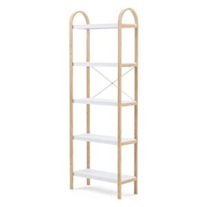 umbra bellwood 5-tiered freestanding shelf white/natural