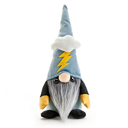 Hug Feel The Love - Lightning Gnome - Stormy, Plush Gnome Decor, Swedish Gnome Ornament Tomte, Pocket Pal Gnomie Gift Figurine, 9 Inch Plush Doll