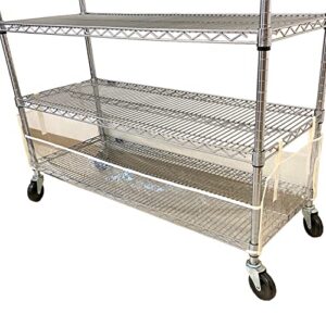 formosa covers | storage shelving unit bottom rack cover, see through pvc (48" w x 18" d x 6" h) (cover only)