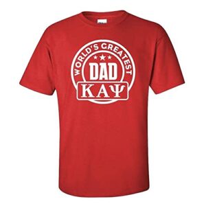 kappa alpha psi world's greatest father t-shirt medium red