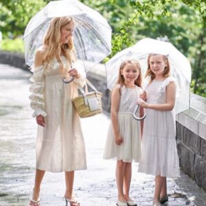 totes Women's Clear Bubble Umbrella – Transparent Dome Coverage – Large Windproof and Rainproof Canopy – Ideal for Weddings, Proms or Everyday Protection, Lemonade