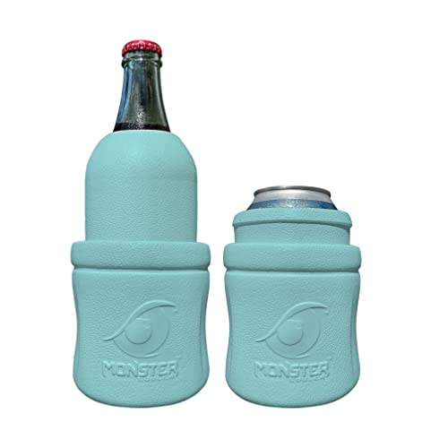 MONSTER COOLER 3-in-1 ONLY Adjustable Can/Bottle Cooler | ONLY Lightweight Indestructible Beverage Cooler | Fits most Bottle Shapes and Sizes | for Hard Seltzer, Beer, Soda (Island Paradise, Single)