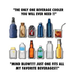 MONSTER COOLER 3-in-1 ONLY Adjustable Can/Bottle Cooler | ONLY Lightweight Indestructible Beverage Cooler | Fits most Bottle Shapes and Sizes | for Hard Seltzer, Beer, Soda (Island Paradise, Single)