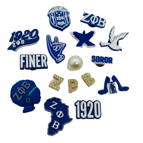 16 PCS ZETA PHI BETA ZPB SO SWEET FINER SHOE CHARMS