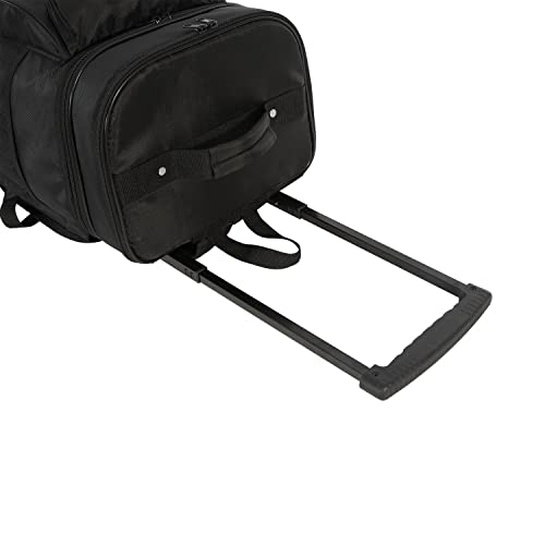 Travelers Club 18" Cool Carry 2 Section Insulated Rolling Cooler, Black