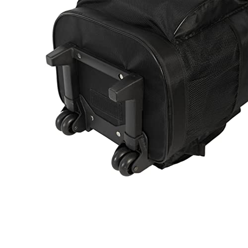 Travelers Club 18" Cool Carry 2 Section Insulated Rolling Cooler, Black