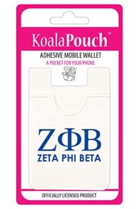 sorority shop zeta phi beta koala pouch - zpb adhesive cell phone wallet