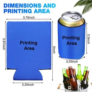 60 Packs Blank Can Cooler Sleeves Soda Can Covers Neoprene Can Sleeve Drink Insulator Sleeve Collapsible Can Coolers for Parties, Events or Weddings (Multicolor)