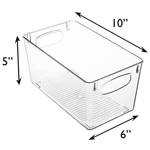 ClearSpace Plastic Storage Bins – Perfect Kitchen Organization or Pantry Storage – Fridge Organizer, Pantry Organization and Storage Bins, Cabinet Organizers