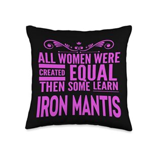 iron mantis women martial arts gear master students throw pillow, 16x16, multicolor